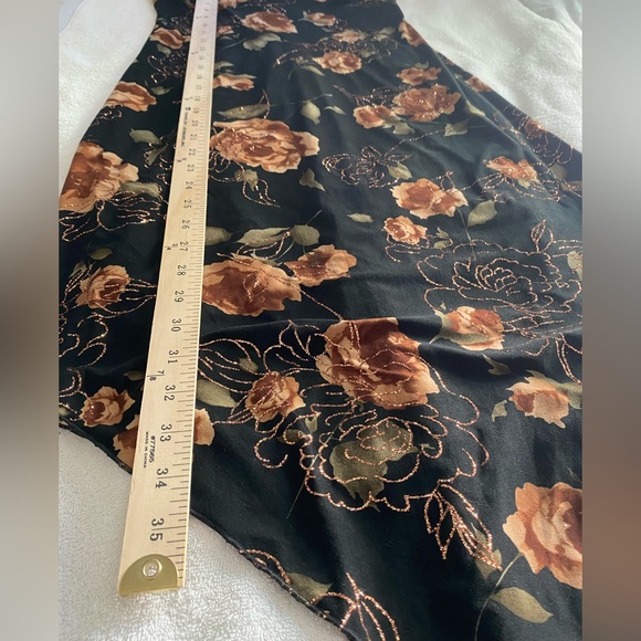 NWT Floral Y2K Black Dress with‎ Flowers - Picture 5 of 6